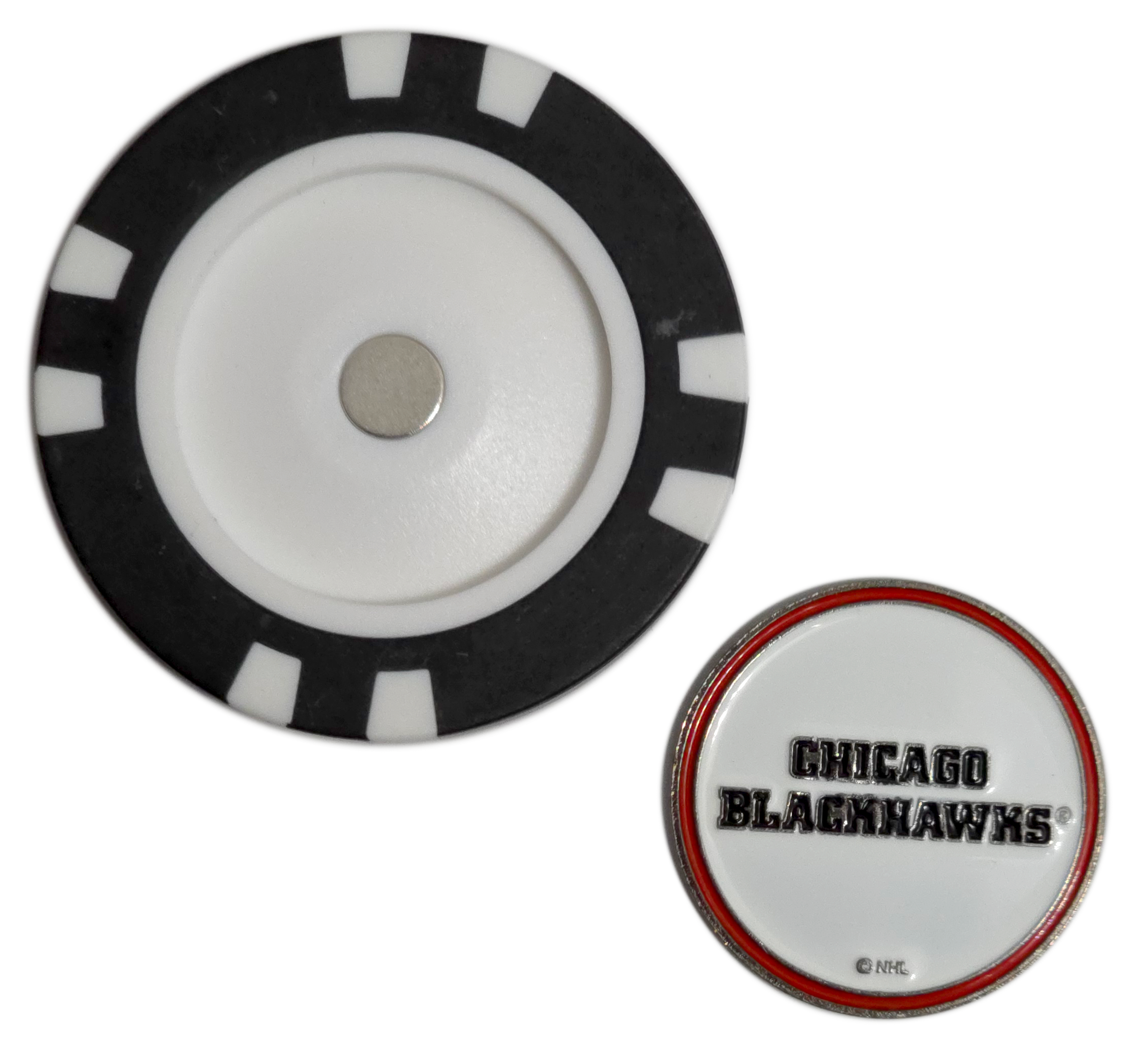 Officially Licensed Chicago Blackhawks Poker Chip Golf Ball Marker