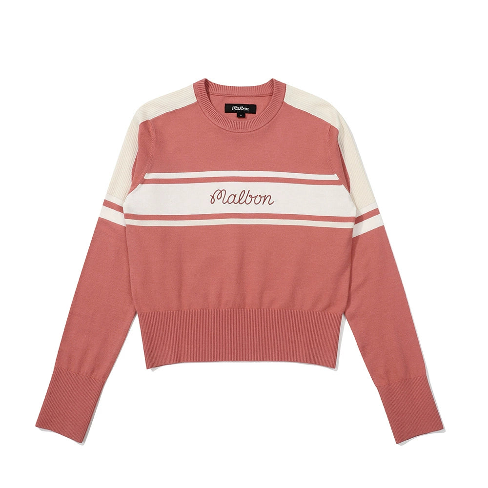 Color-Block Knit Sweater – Golf-Inspired Fashion