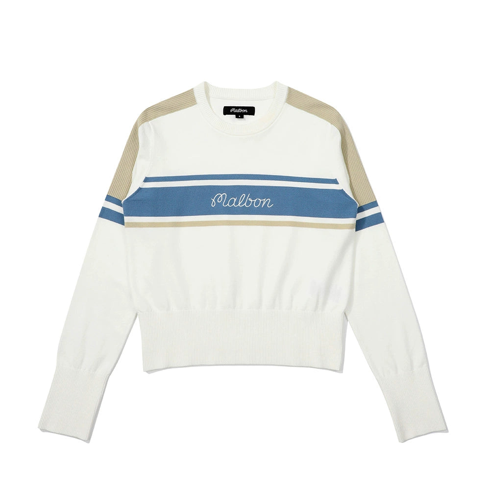 Color-Block Knit Sweater – Golf-Inspired Fashion