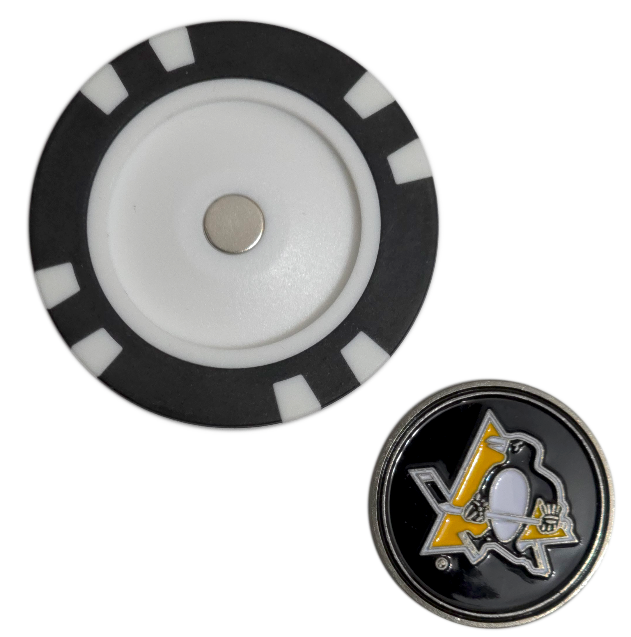 Officially Licensed Pittsburgh Penguins Poker Chip Golf Ball Marker