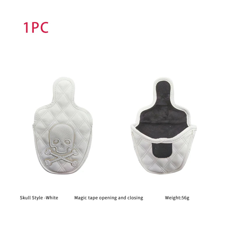 Golf Wood Cover PU Material For Driver Fairway Hybrid Waterproof Protector Cover Skull Pattern Soft Durable Golf Club Covers