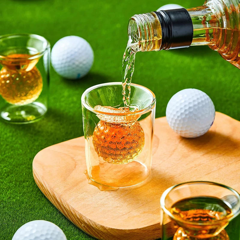 Golf Decanter Whiskey Set with Golf Ball Shot Glasses