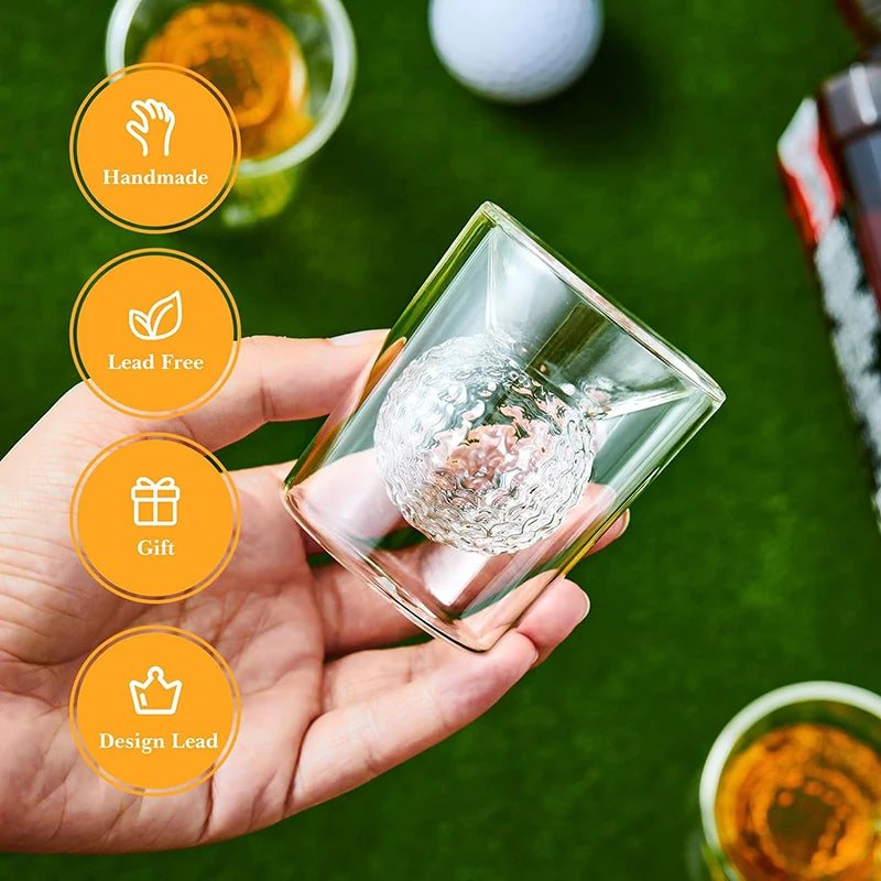 Golf Decanter Whiskey Set with Golf Ball Shot Glasses