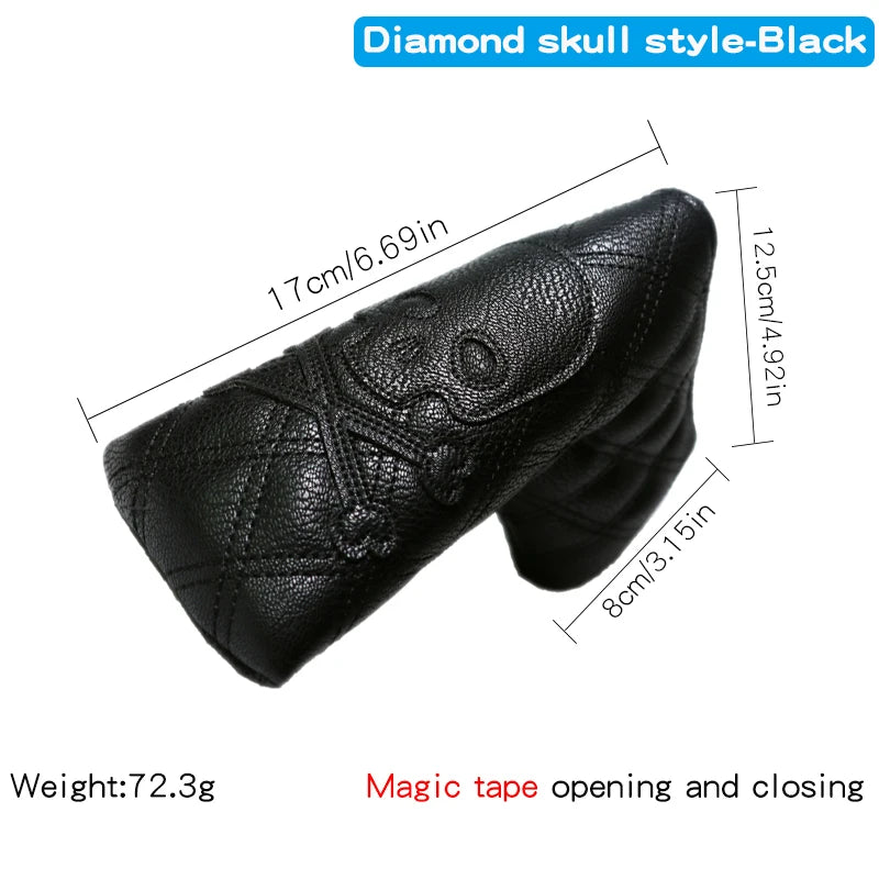 Golf Wood Cover PU Material For Driver Fairway Hybrid Waterproof Protector Cover Skull Pattern Soft Durable Golf Club Covers