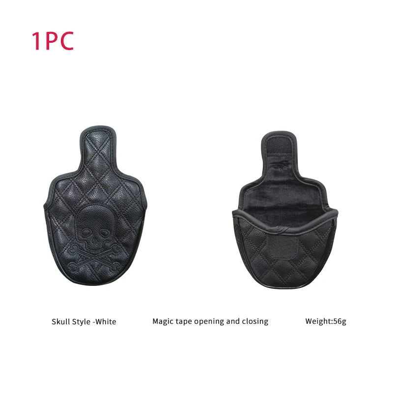 Golf Wood Cover PU Material For Driver Fairway Hybrid Waterproof Protector Cover Skull Pattern Soft Durable Golf Club Covers
