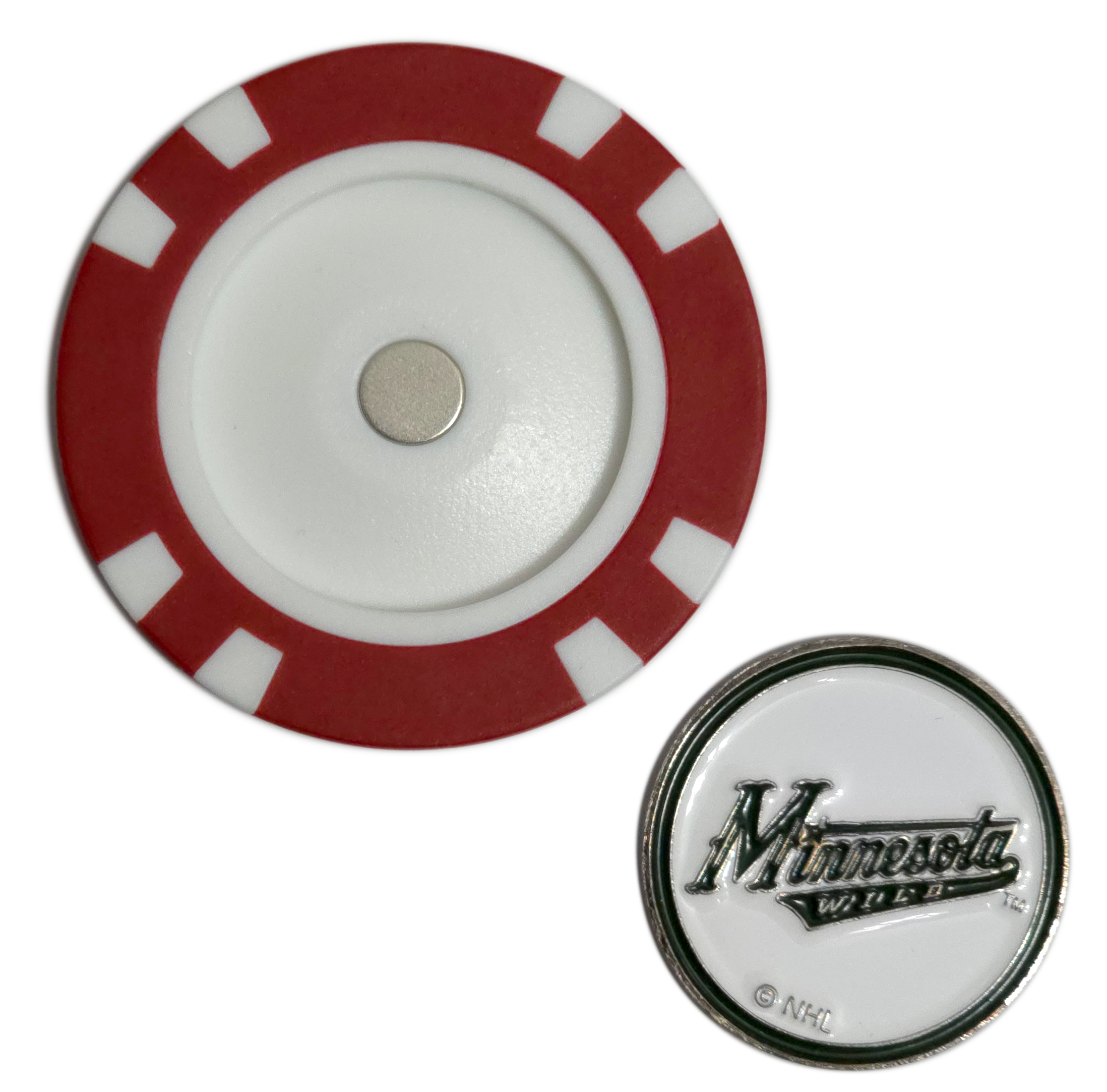 Officially Licensed Minnesota Wild Poker Chip Golf Ball Marker