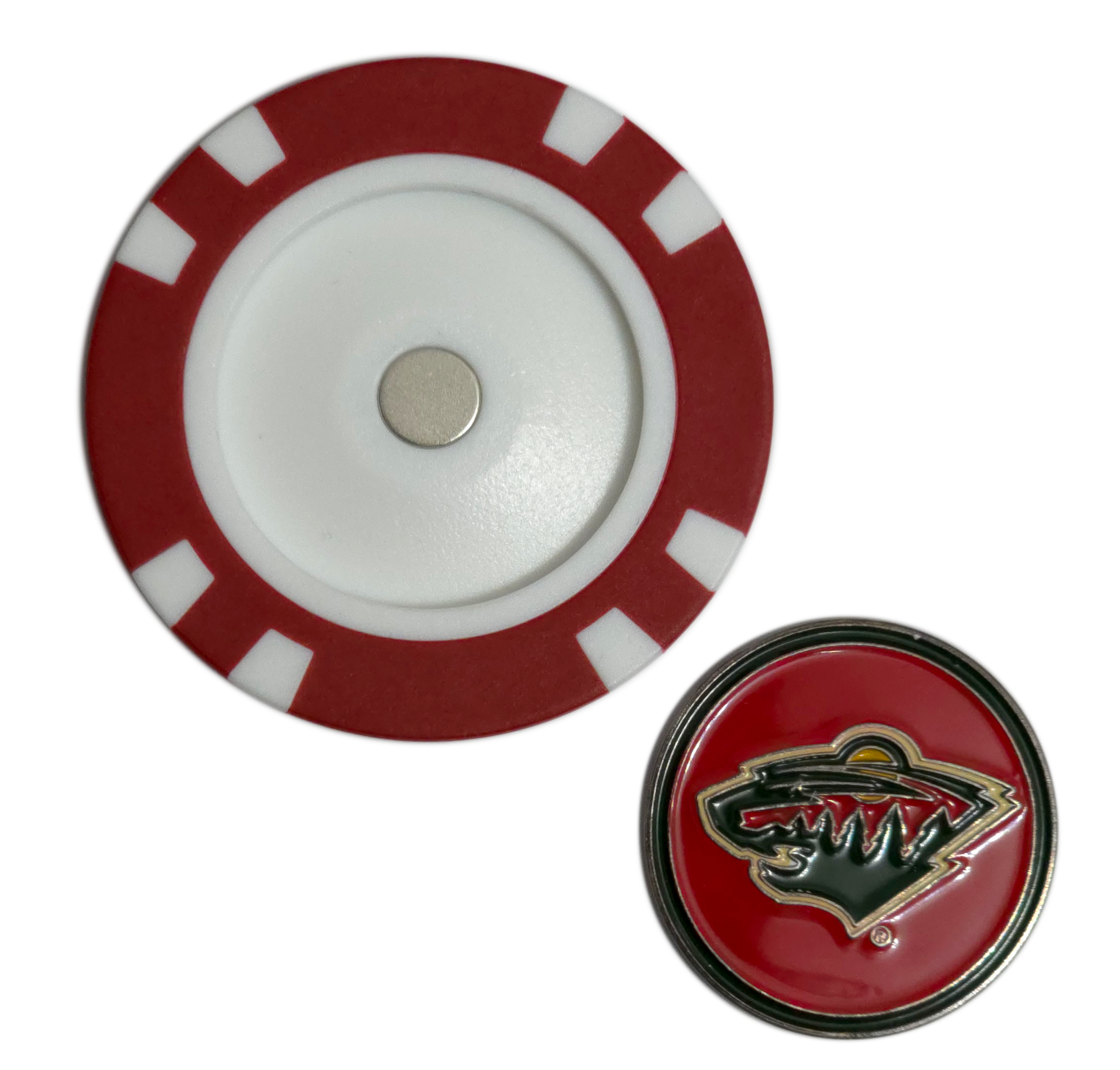 Officially Licensed Minnesota Wild Poker Chip Golf Ball Marker