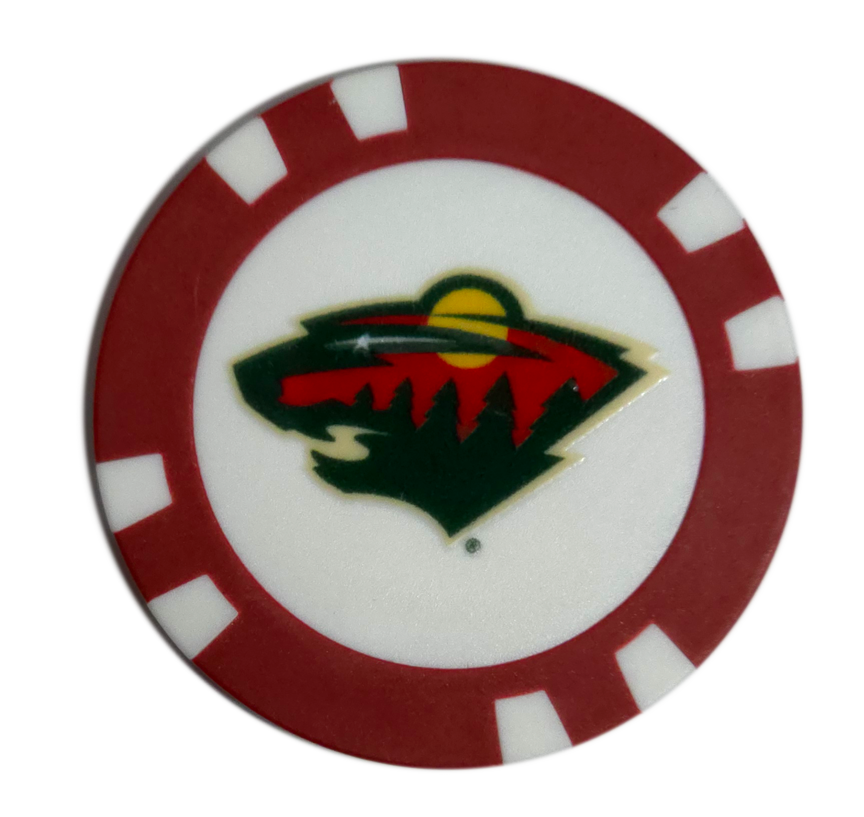 Officially Licensed Minnesota Wild Poker Chip Golf Ball Marker