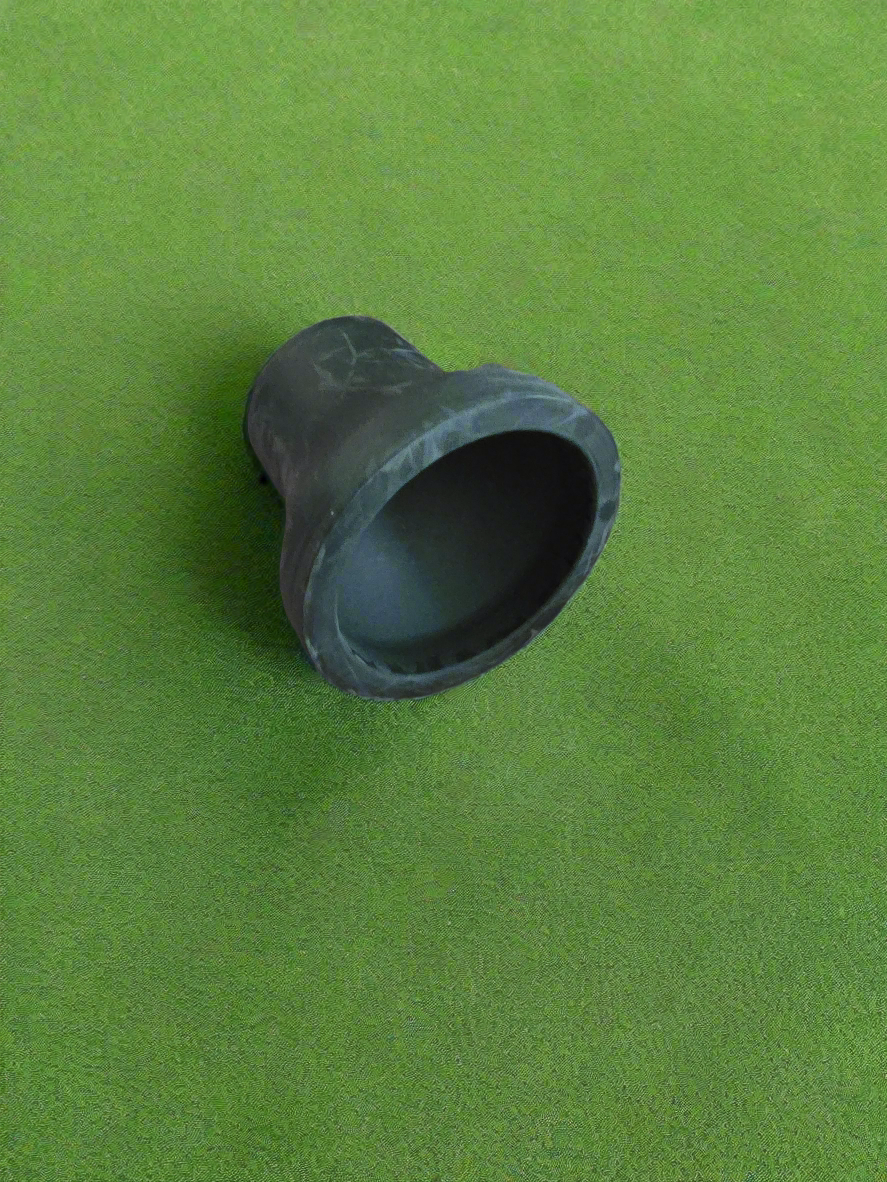 A black rubber golf ball pickup retriever