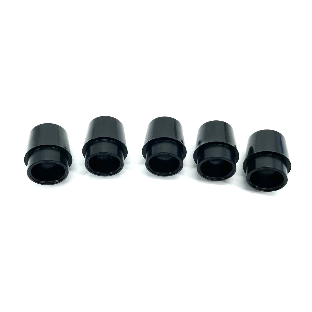 Black Golf Ferrules Fit for Callaway 815 816 GBB EPIC FLASH 10 - Pack - Supercart88 - Golf Ferrules0.350 (10 pcs)Five black golf ferrules displayed in a neat row, showing their compatibility with Callaway 815, 816, GBB, and EPIC FLASH shaft sleeve adapter replacement tips.