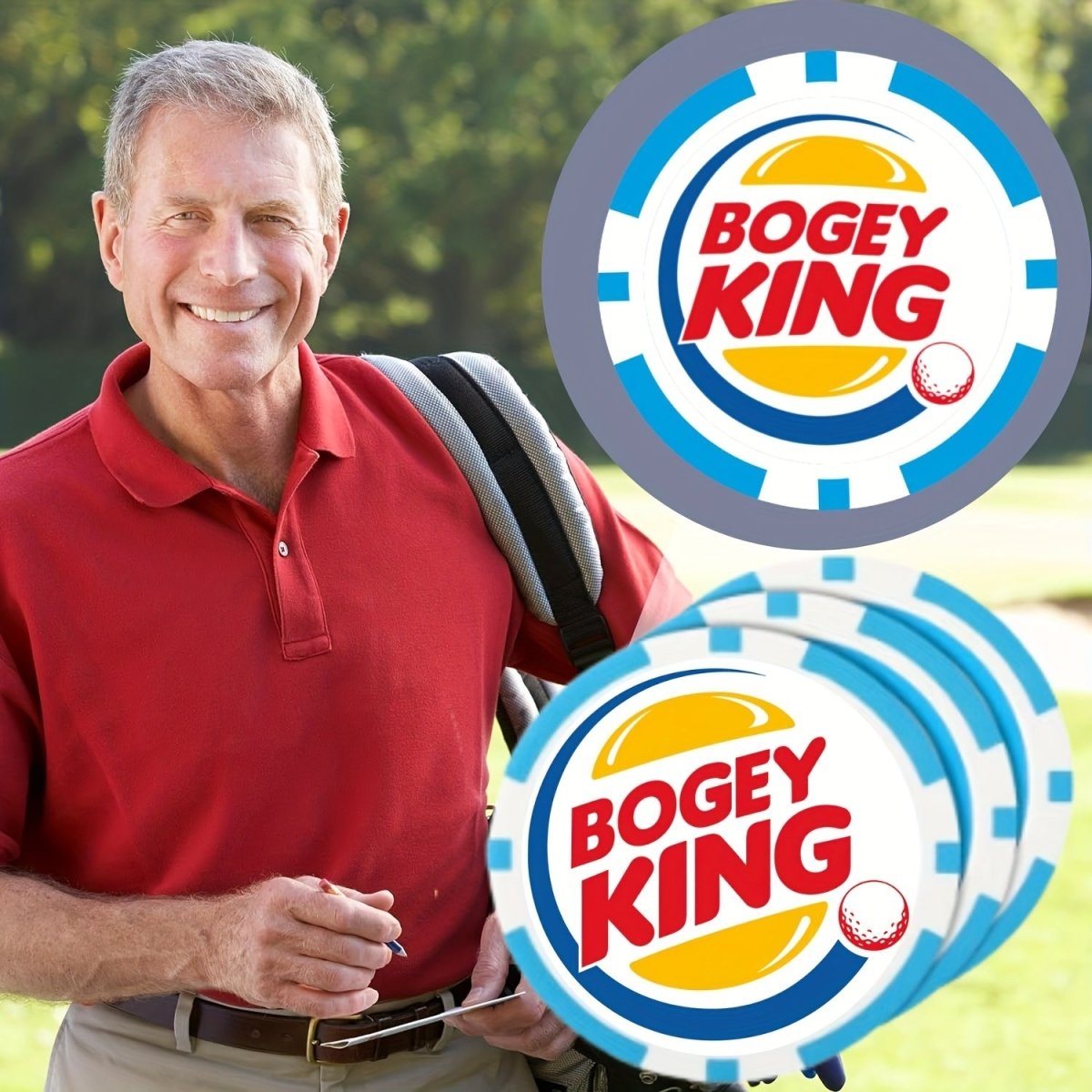 Bogey King Golf Ball Marker - Poker Chip Style - Supercart88 - Golf Ball MarkerBogey King Golf Ball Marker - Poker Chip Style