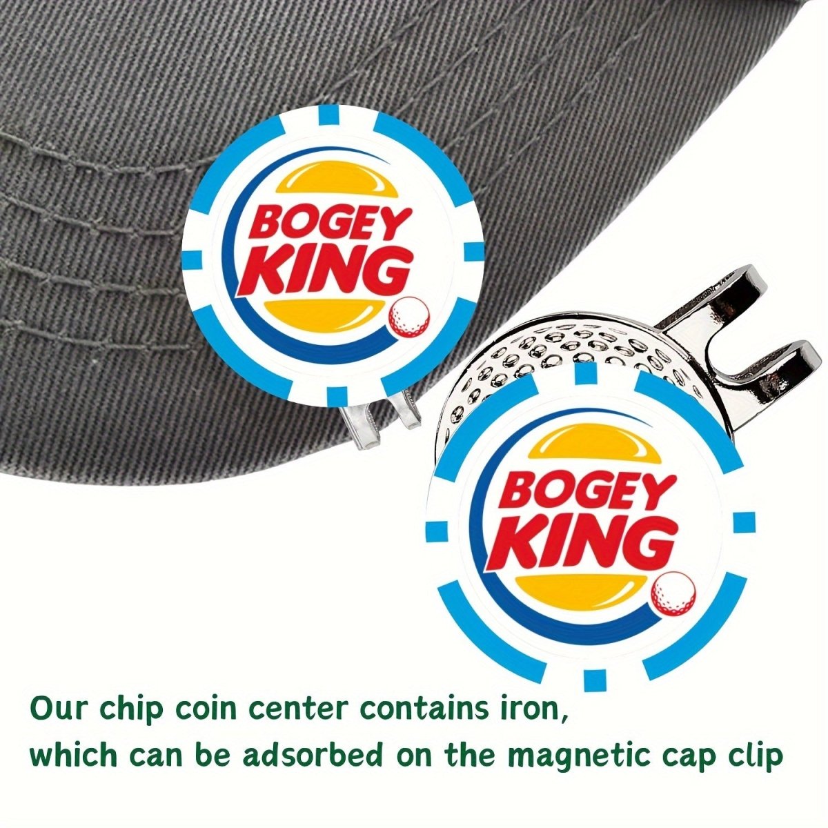 Bogey King Golf Ball Marker - Poker Chip Style - Supercart88 - Golf Ball MarkerBogey King Golf Ball Marker - Poker Chip Style