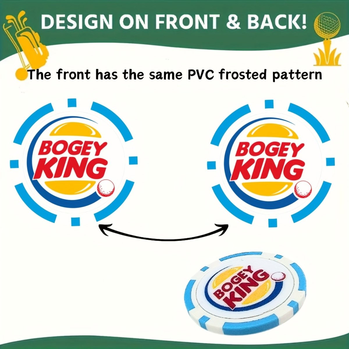 Bogey King Golf Ball Marker - Poker Chip Style - Supercart88 - Golf Ball MarkerBogey King Golf Ball Marker - Poker Chip Style