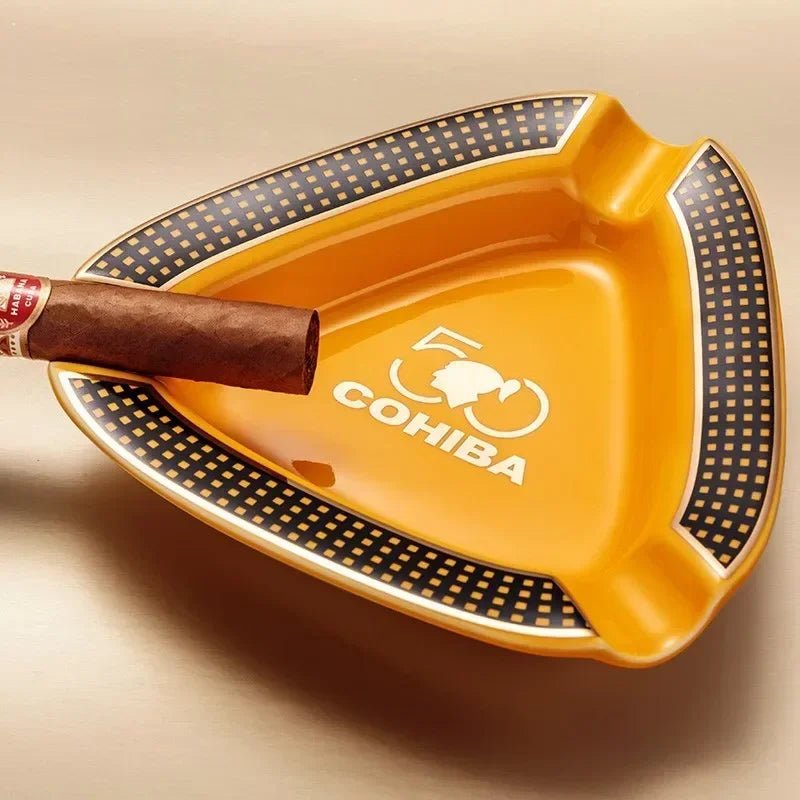 Ceramic Cigar Ashtray Collection - Supercart88 - AshtrayCohiba Yellow Square AshtrayCeramic Cigar Ashtray Collection