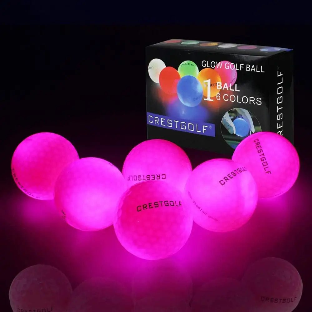 Crestgolf Cosmic Glow LED Golf Balls - Supercart88 - Neon ballsCarnival Pink: Turn every stroke into a celebration. (6 Pcs)45086332682432