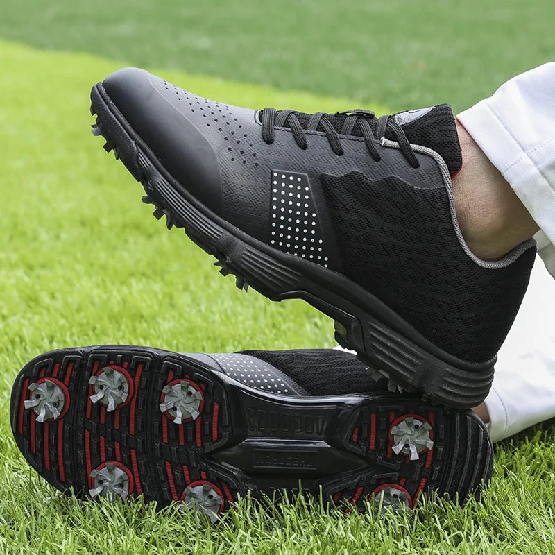 Fairway Flyers: Waterproof Golf Sneakers for the Style - Savvy Swinger - Supercart88 - Golf ShoesStormchaser Grey: For those who play bold, rain or shine.7Fairway Flyers: Waterproof Golf Sneakers for the Style - Savvy Swinger
