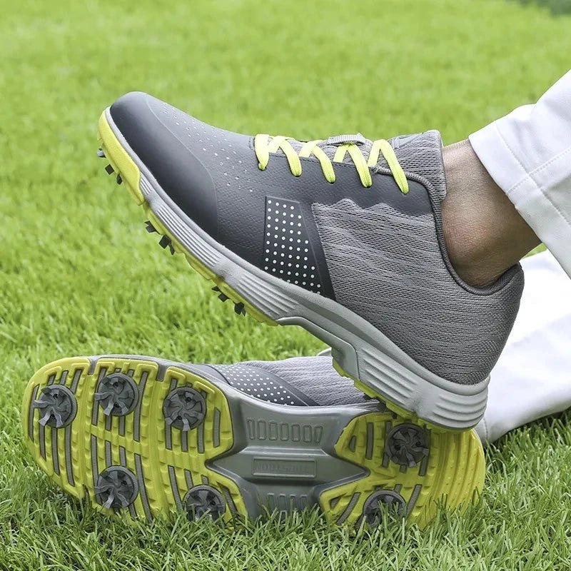 Fairway Flyers: Waterproof Golf Sneakers for the Style - Savvy Swinger - Supercart88 - Golf ShoesStormchaser Grey: For those who play bold, rain or shine.7Fairway Flyers: Waterproof Golf Sneakers for the Style - Savvy Swinger
