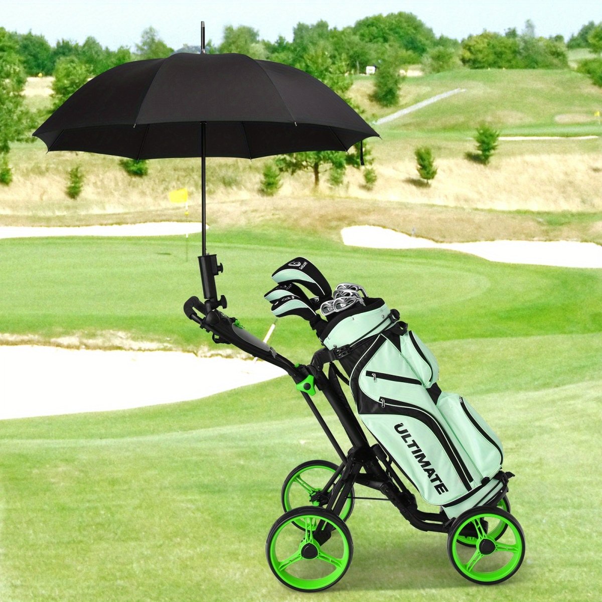 Goplus Folding 4 - Wheel Golf Push Cart with Brake - Supercart88 - Golf Push CartGoplus Folding 4 - Wheel Golf Push Cart with Brake
