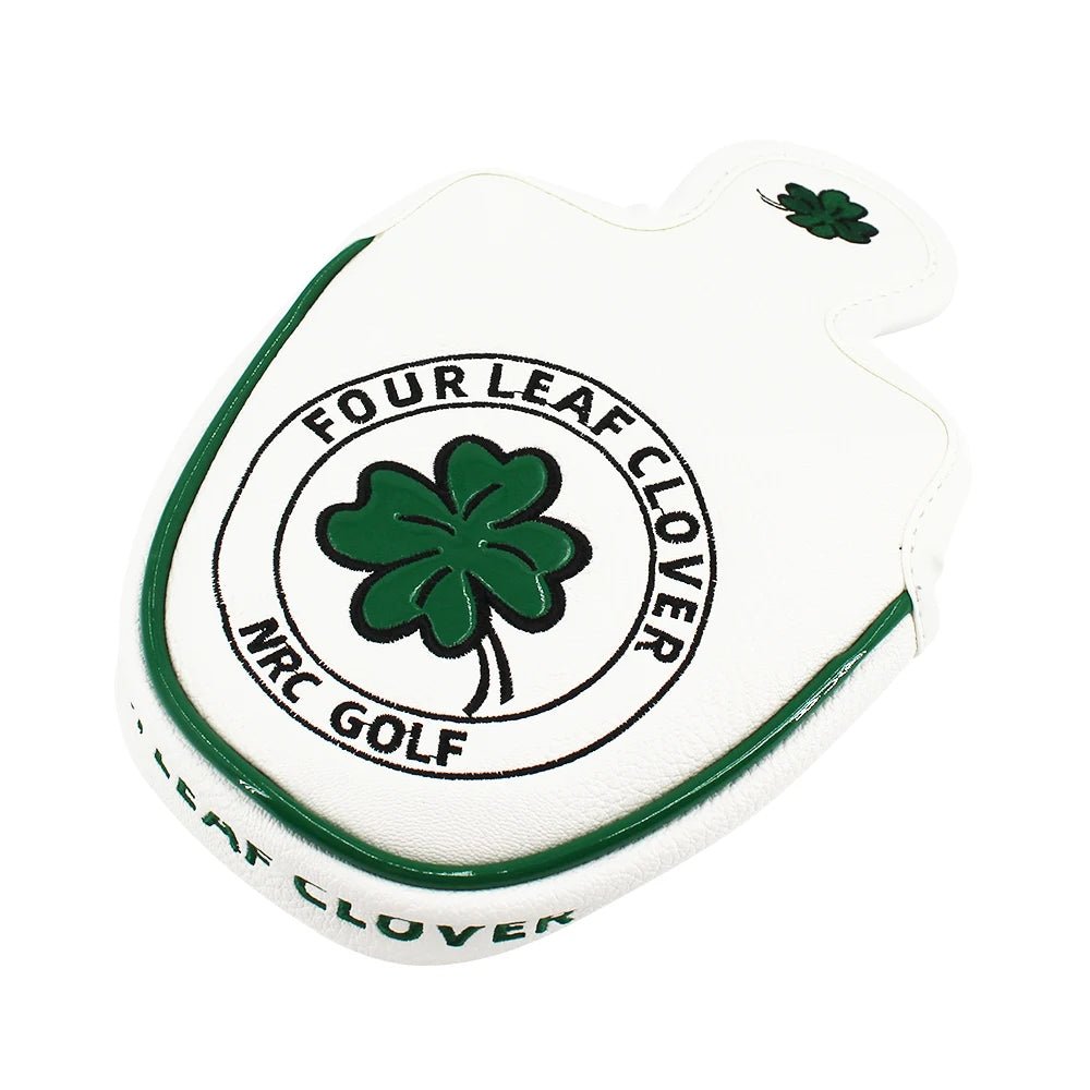 Lucky Charm Four Leaf Clover Golf Putter Cover: Swing with Fortune - Supercart88 - HeadcoverBlade Cover: Striking WhiteLucky Charm Four Leaf Clover Golf Putter Cover: Swing with Fortune