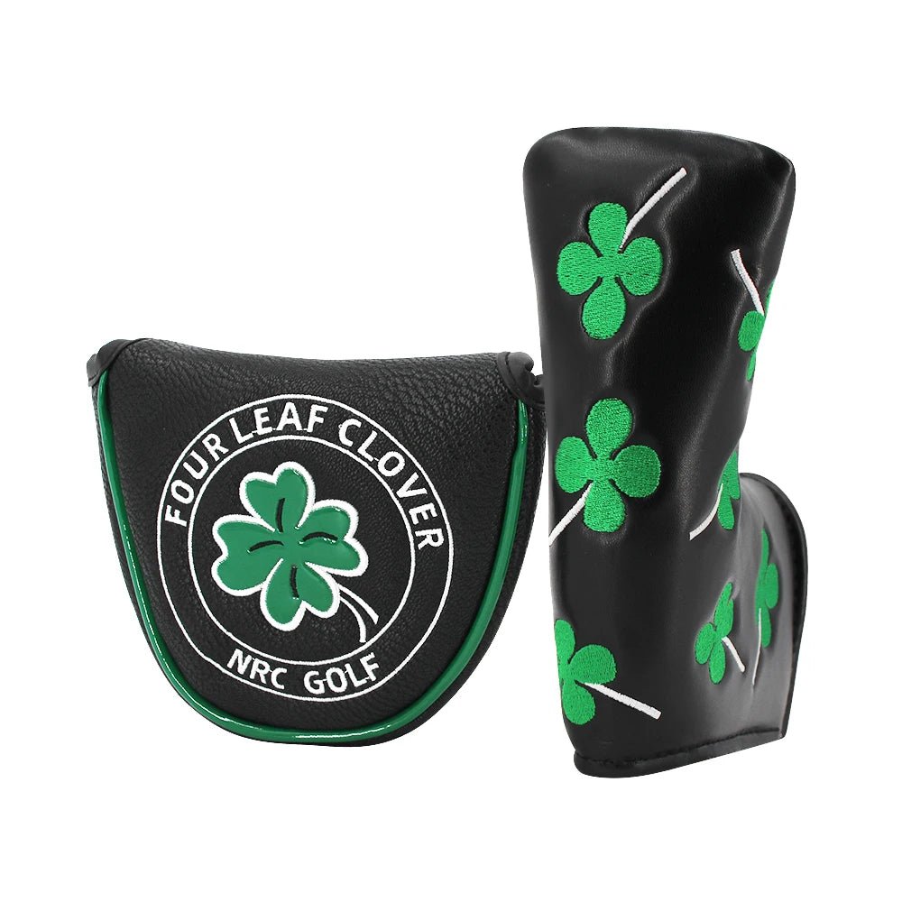 Lucky Charm Four Leaf Clover Golf Putter Cover: Swing with Fortune - Supercart88 - HeadcoverBlade Cover: Striking WhiteLucky Charm Four Leaf Clover Golf Putter Cover: Swing with Fortune