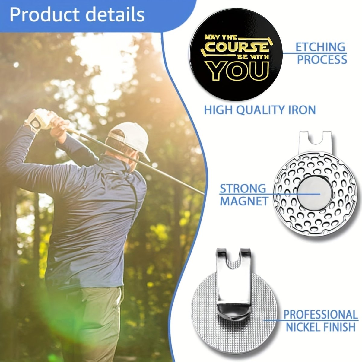 "May The Course Be With You" Golf Ball Marker - Supercart88 - Golf Ball Marker"May The Course Be With You" Golf Ball Marker