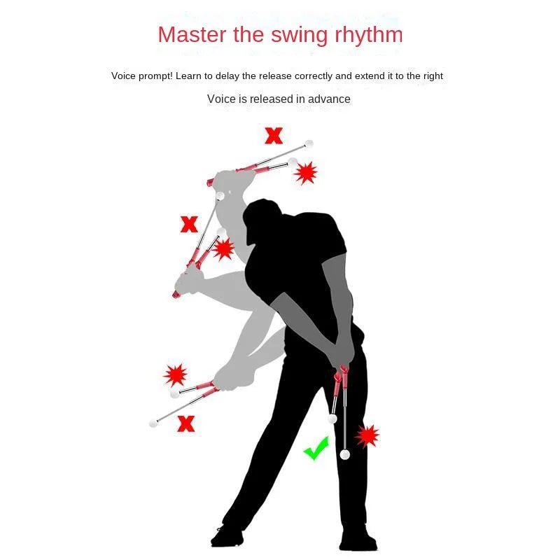 PGM Golf Retractable Swing Practice Stick - Supercart88 - Golf Training AidsBlackPGM Golf Retractable Swing Practice Stick