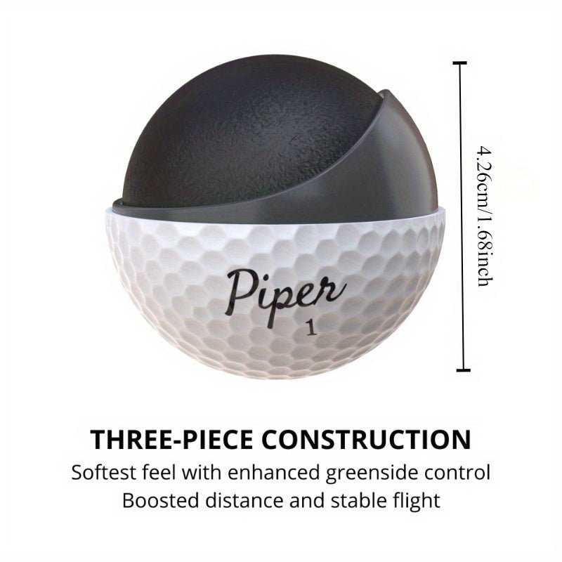 Piper Black Premium 3 - Layer Golf Ball 12 Pack (Style: Black Color: White) - Supercart88 - Golf BallPiper Black Premium 3 - Layer Golf Ball 12 Pack (Style: Black Color: White)