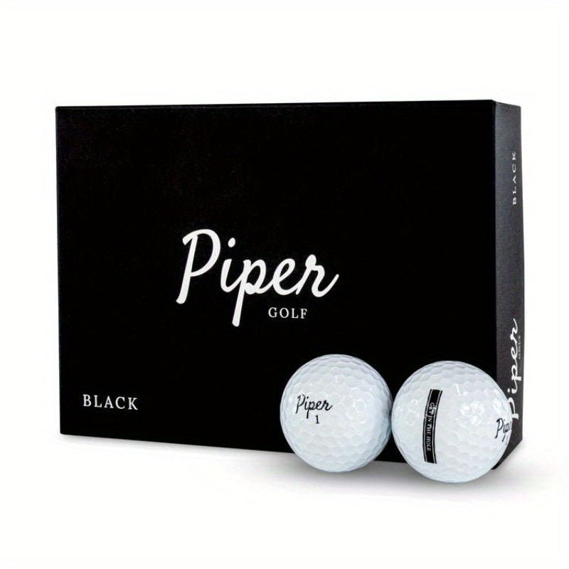 Piper Black Premium 3 - Layer Golf Ball 12 Pack (Style: Black Color: White) - Supercart88 - Golf BallPiper Black Premium 3 - Layer Golf Ball 12 Pack (Style: Black Color: White)