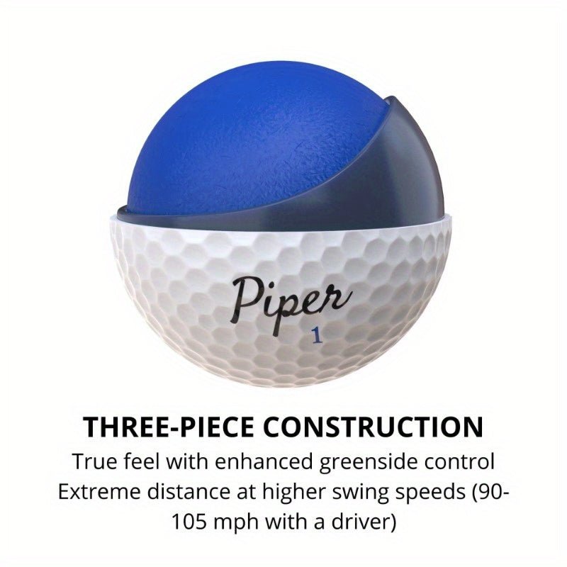 Piper Blue Premium 3 - Layer Golf Ball 12 Pack (Style: Blue Color: White) - Supercart88 - Golf BallPiper Blue Premium 3 - Layer Golf Ball 12 Pack (Style: Blue Color: White)