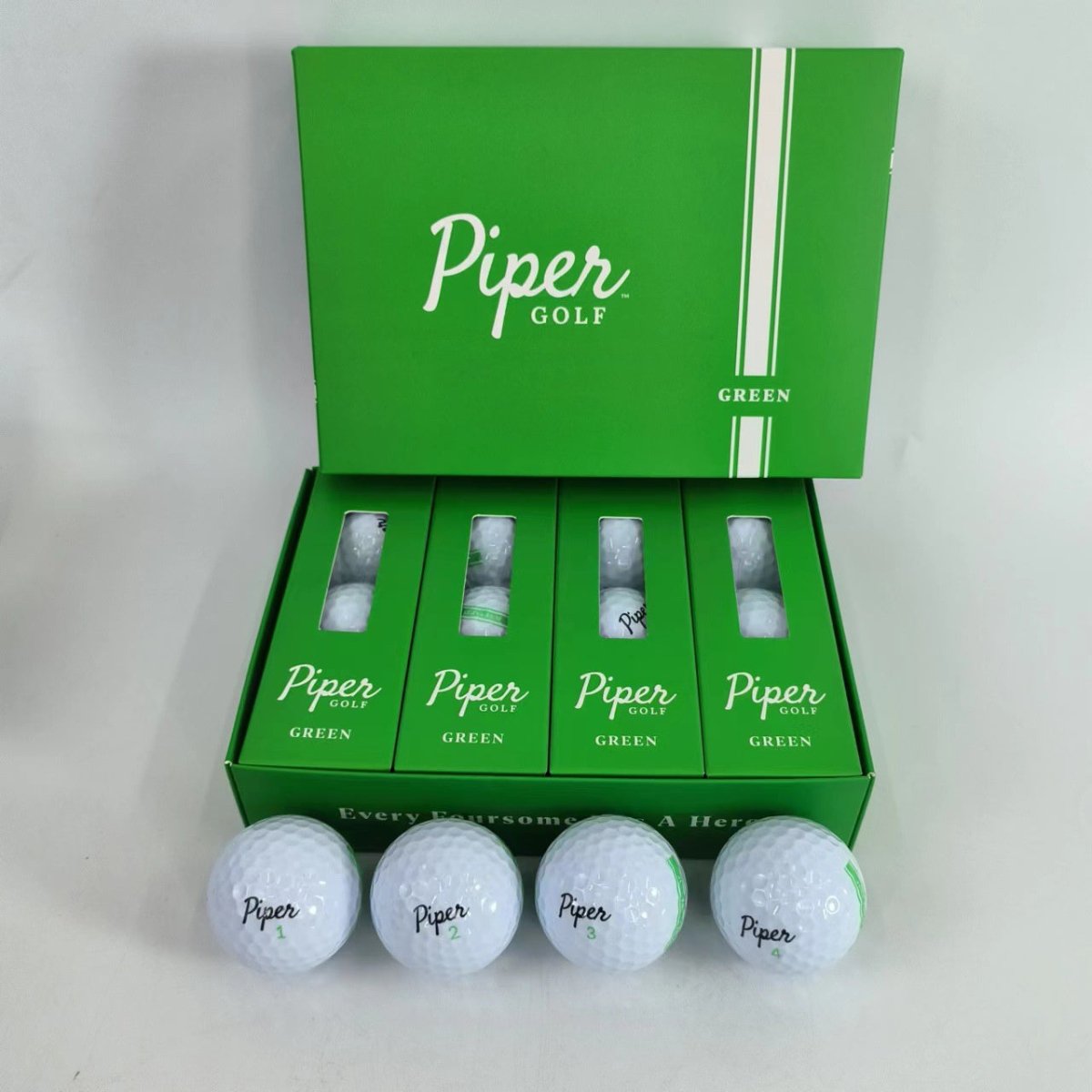 Piper Golf Distance Golf Balls - 12 Pack (Style: Green Color: White) - Supercart88 - Golf Ball45372927869120