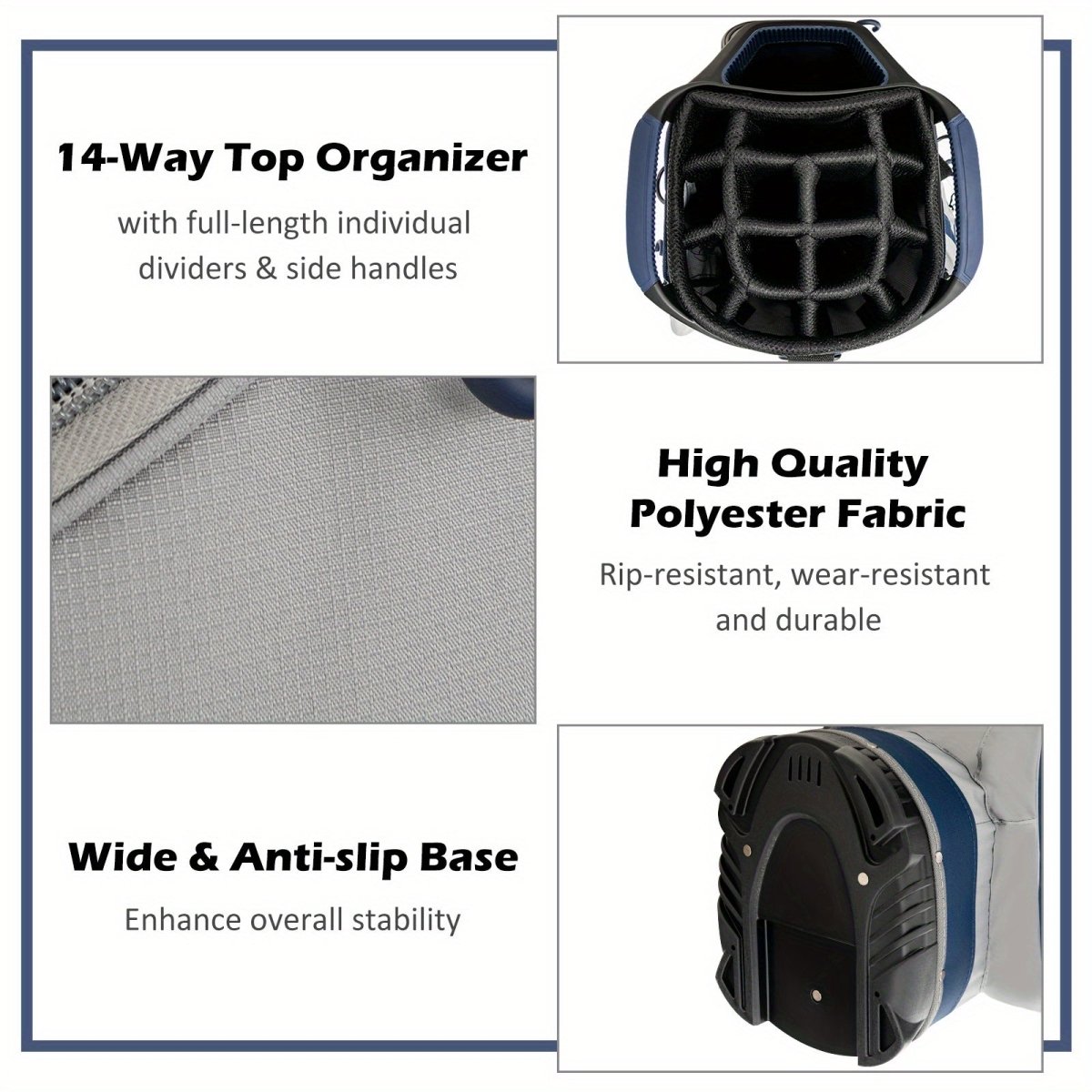 Pro Caddy 14 - Way Golf Cart Bag with Rain Hood - Supercart88 - Golf BagPro Caddy 14 - Way Golf Cart Bag with Rain Hood