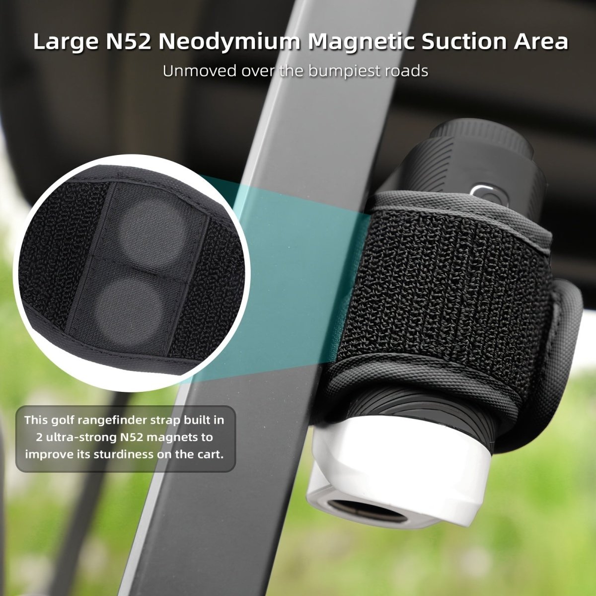 Quick - Clip Magnetic Golf Rangefinder Mount - Supercart88 - Rangefinder AccessoryBlackQuick - Clip Magnetic Golf Rangefinder Mount