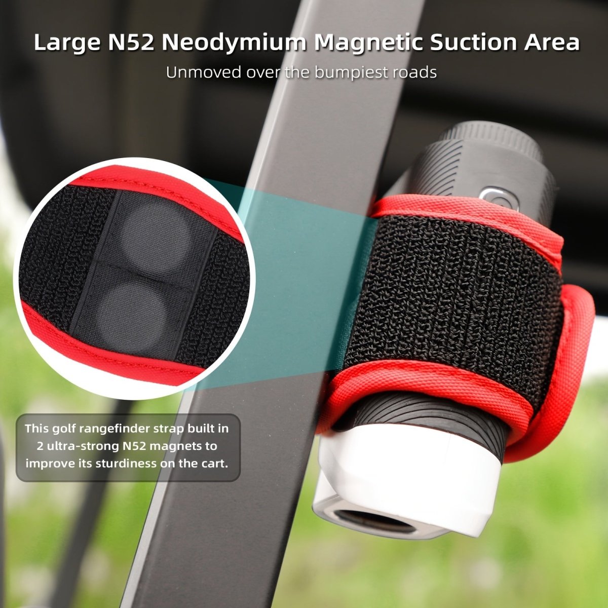 Quick - Clip Magnetic Golf Rangefinder Mount - Supercart88 - Rangefinder AccessoryBlackQuick - Clip Magnetic Golf Rangefinder Mount
