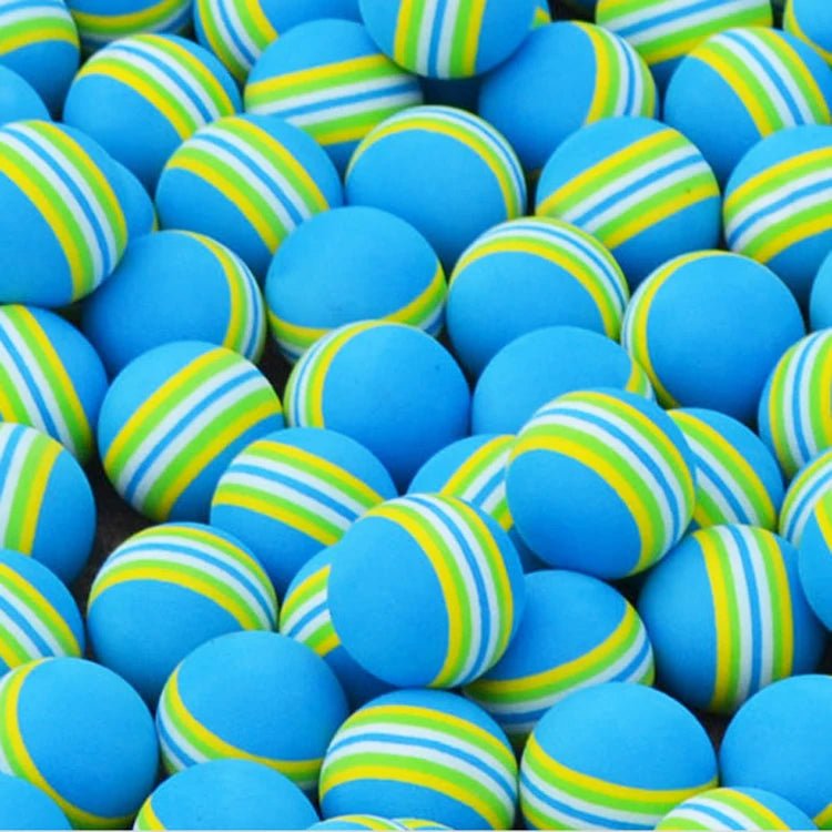 Rainbow Swing: Colorful EVA Foam Golf Balls - Supercart88 - Practice BallsOceanic SwirlElectric Ripple 50 colorful EVA foam golf balls