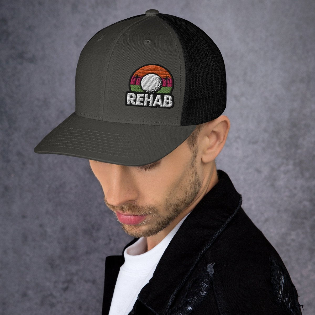 Rehab Sunset Snapback - Supercart88 - hatsCharcoal/ BlackRehab Sunset Snapback