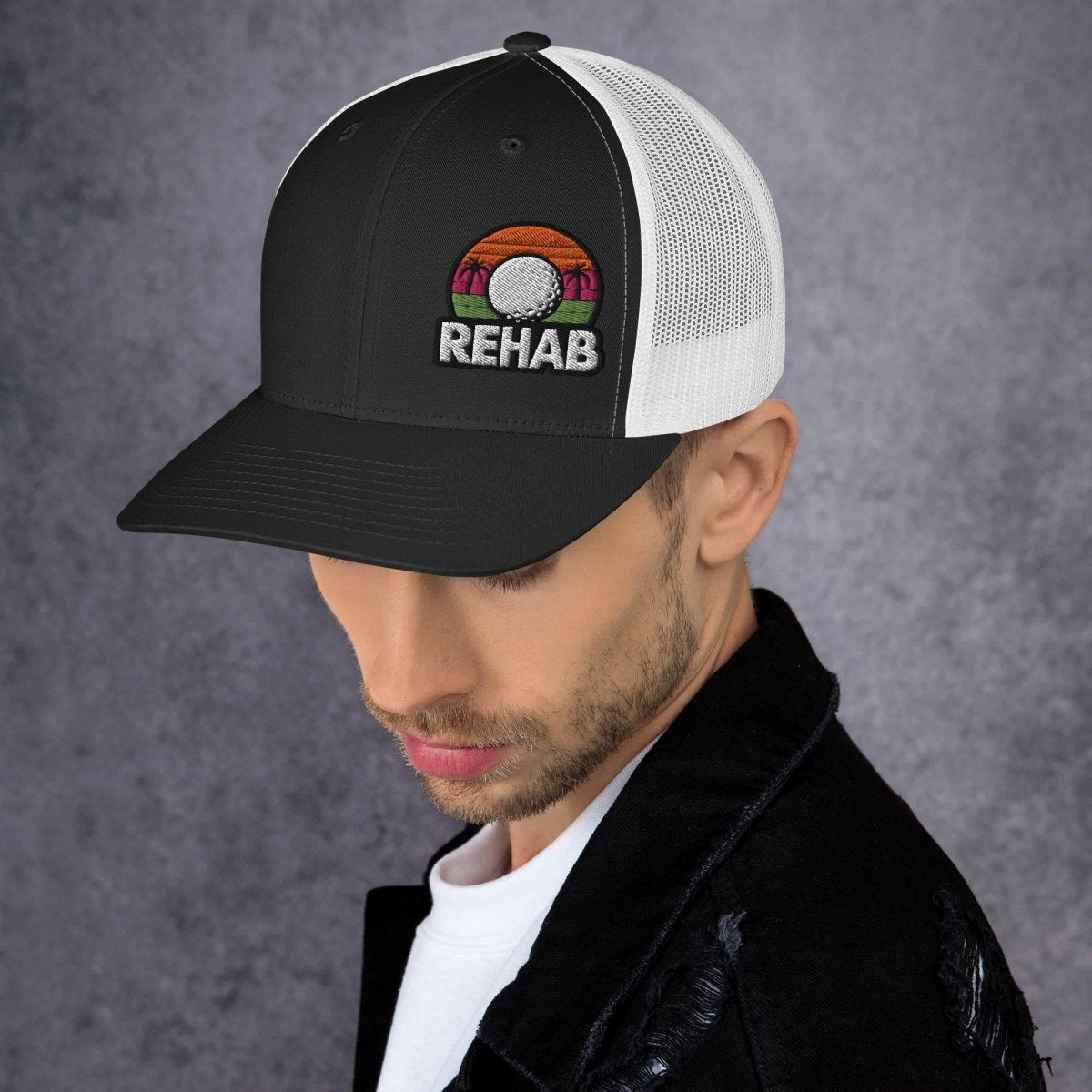 Rehab Sunset Snapback - Supercart88 - hatsBlack/ WhiteRehab Sunset Snapback