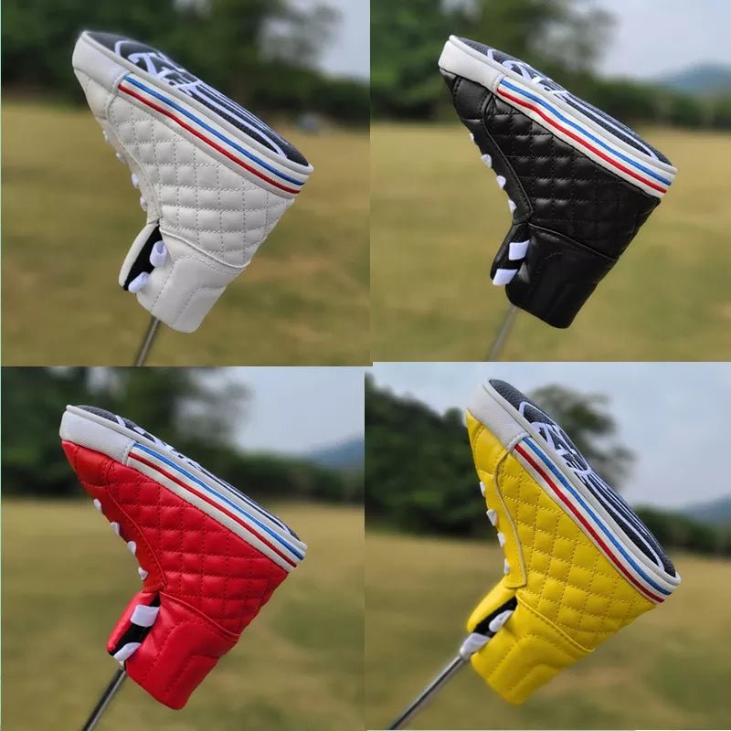 Retro Kicks Golf Blade Putter Cover: Vintage Vibes for Your Club - Supercart88 - HeadcoverPure White: Clean and crisp echoing the classic tennis shoes of yesteryears.Retro Kicks Golf Blade Putter Cover: Vintage Vibes for Your Club