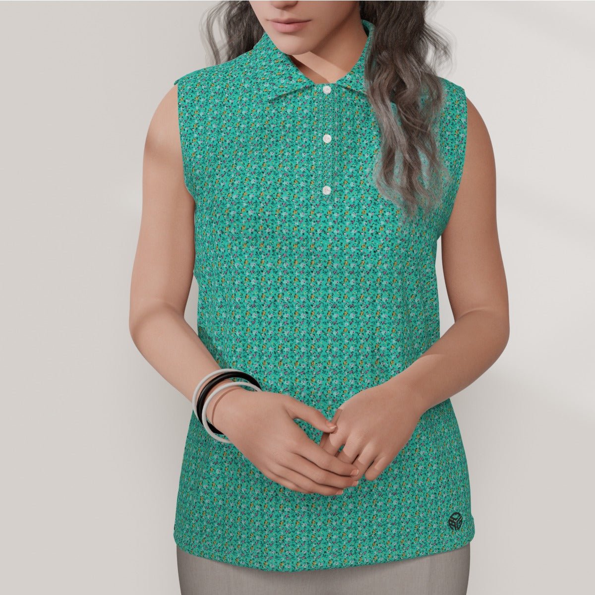 Retro Tee Time Sleeveless Polo Shirt - Supercart88 - womens sleeveless poloXSRetro Tee Time Sleeveless Polo Shirt
