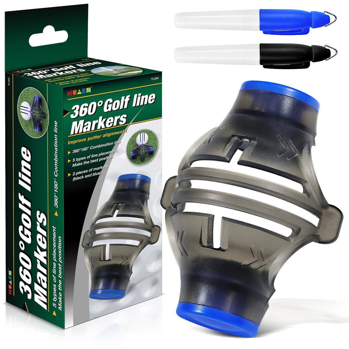 SpinMaster 360: Golf Ball Liner Wizard - Supercart88 - Ball LinerBluePocket - Ready: Lightweight and compact, it fits in your pocket or golf bag, ready whenever you need it.