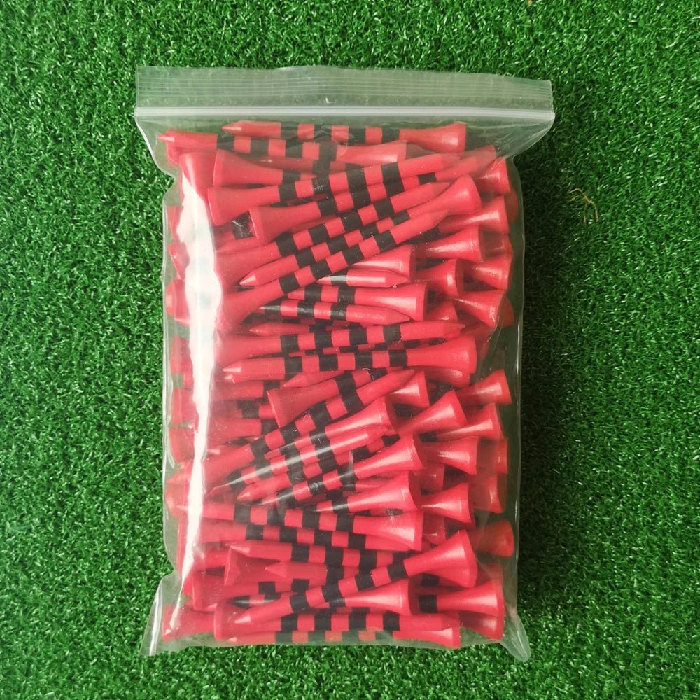 Striped Stance: Bamboo Golf Tees - BULK 100 PCS - Supercart88 - BambooCrimson Classic 2 - 3/4" - 100pcStriped Stance: Bamboo Golf Tees - BULK 100 PCS