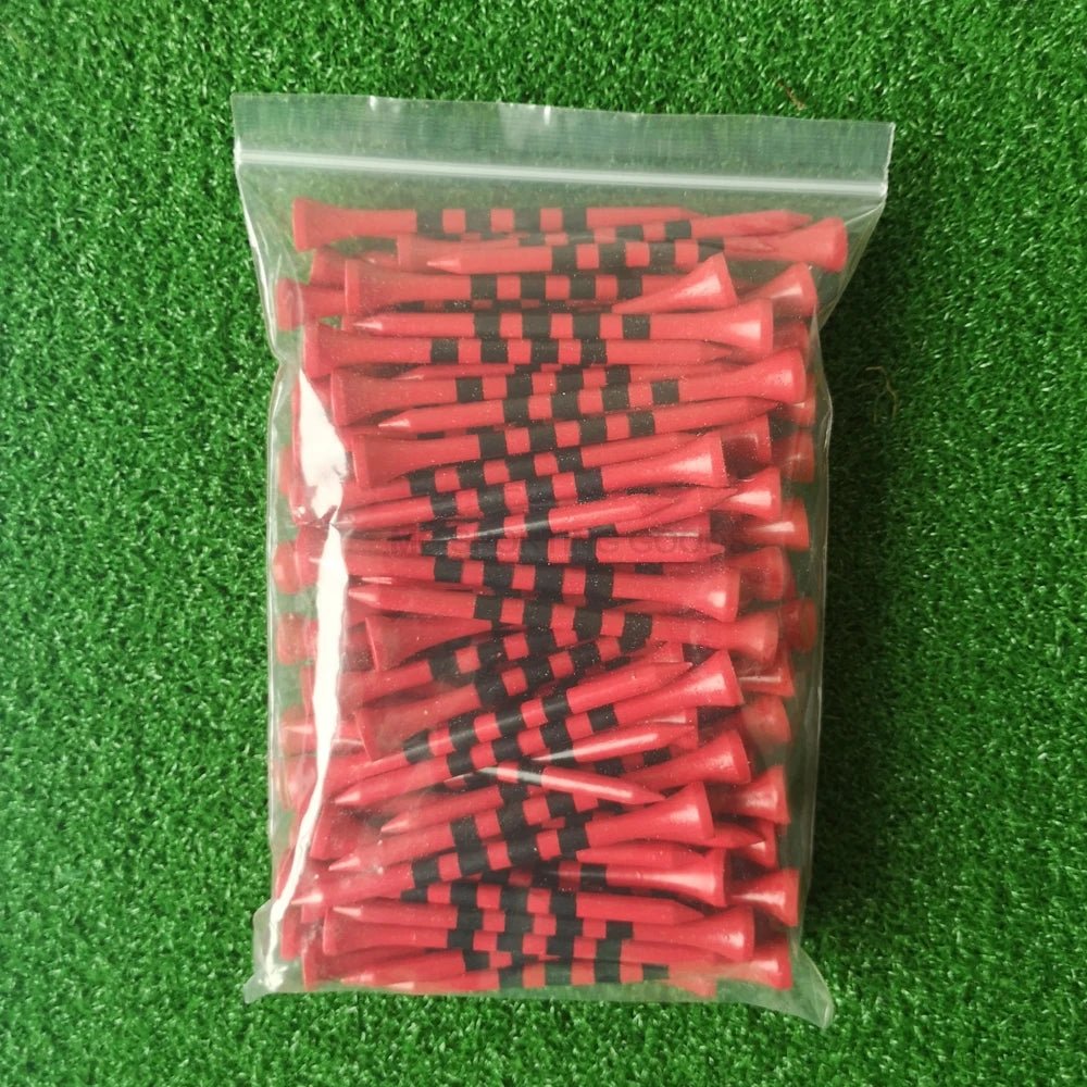 Striped Stance: Bamboo Golf Tees - BULK 100 PCS - Supercart88 - BambooCrimson Classic 3 - 1/4" - 100pc45086330880192